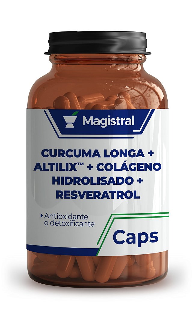 Curcuma 300mg + Colágeno 500mg + Resveratrol 30mg + Altilix 100mg